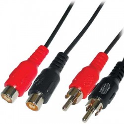 Καλώδιο ήχου Stereo 2RCA/M to 2RCA/F 5m